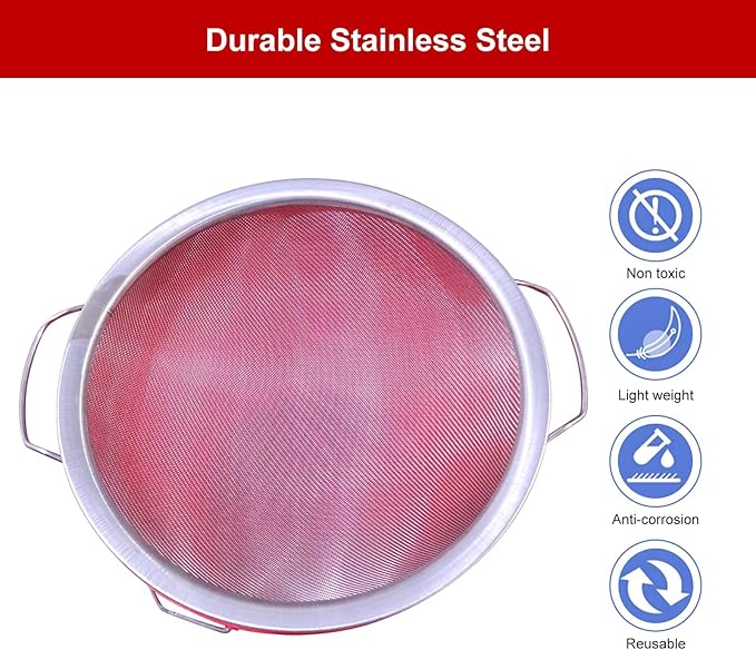 Fine Mesh Paint Strainer 60 Mesh Stainless Steel Paint Filter Emulsion Honey Funnel Filter Cover Fits 5 Gallon Paint Bucket Filter Tool Insert Strains