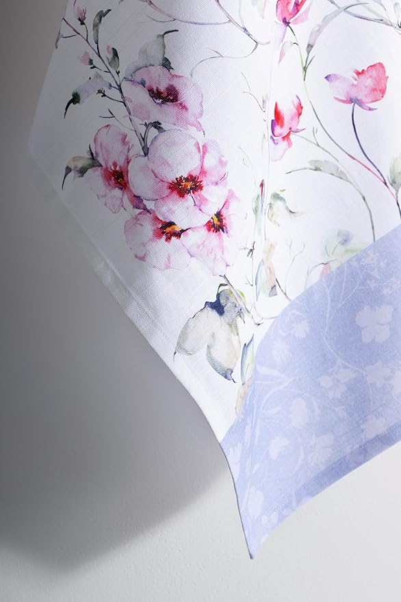 Maison d' Hermine Kitchen Towels Set of 3 100% Cotton 27.50" x 20" Reusable Cloth Tea Dish Towels Absorbent with Hanging Loop for Kitchen, Home, Dining, Cocktail Parties Spring/Summer (Summer Floral)