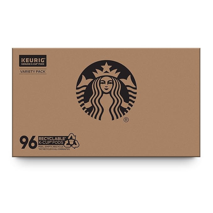 Starbucks K-Cup Coffee Pods, Dark Roast Hot or Iced Coffee, Variety Pack, 96 Keurig Pods