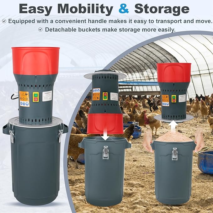 15.8 Gallons Corn Grinder Mill, Dry Grain Mill Grinders Electric, Grain Grinder Mills, Farm Home Wheat Grinders for Spice Rice Feed Flour Cereals, 7 Sizes Sieves