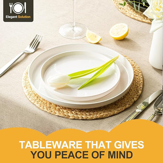 EWFEN Plates and Bowls Sets, 12 Pieces Stoneware Dinnerware Set for 4, Ceramic Dishware Dishes Set, Scratch Resistant Dishes Set, Dishwasher & Microwave Safe