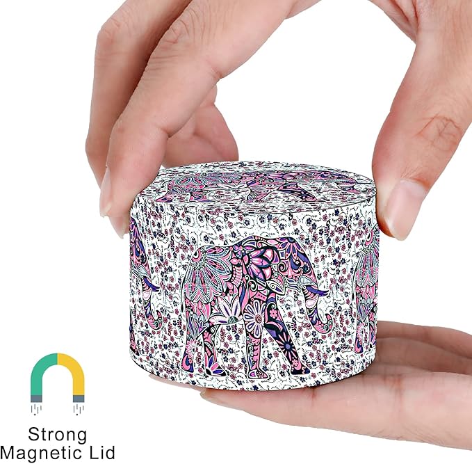 2.5 Inch Boho Grinder - Large Spice Grinder（Colorful Elephants Pattern）