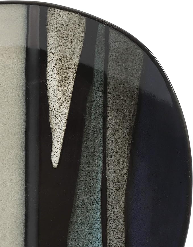 Gibson Elite Althea 16-Piece Teal Reactive Glaze Dinnerware Set – Service for 4, Durable Stoneware Plates and Bowls