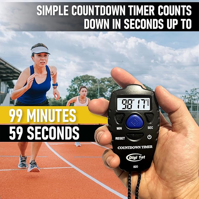 T-820 99 Minute Handheld Countdown Timer Black