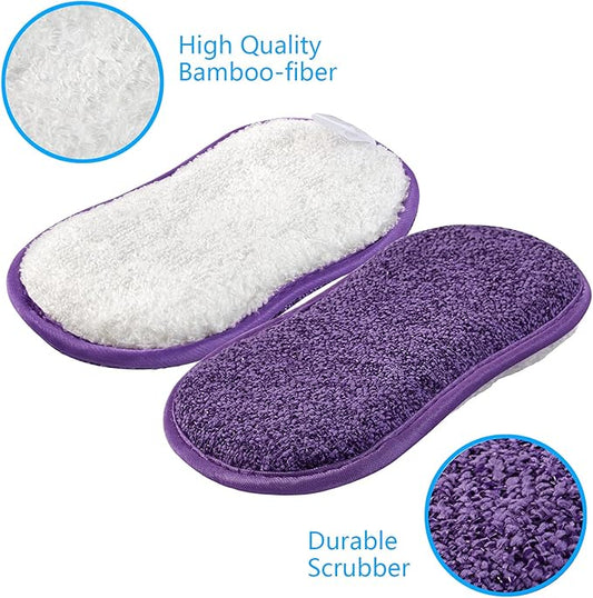 10 Pack Kitchen Dish Sponges Scrubber Non-Scratch Multi-Purpose Dishcloths, Sponge Along with Heavy Duty Scouring Power - Effortless Cleaning of Dishes, Pots and Pans