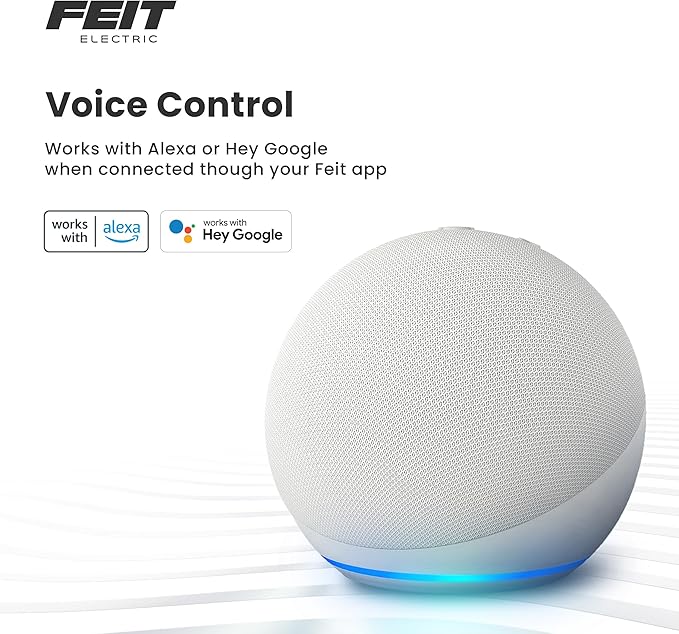 Feit Electric Smart Light Bulbs with RGBW Color Changing and Tunable White, 60W Replacement, Dimmable, Wi-fi Enabled, No Hub Needed, Works with Alexa and Google, OM60/RGBW/CA/AG/3, 3 Pack
