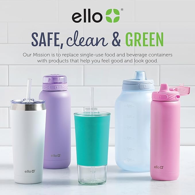 Ello Duraglass Meal Prep Lunch Bowl Container, 5 cup- Glass Food Storage Container with Silicone Sleeve and Airtight BPA-Free Plastic Lid, Dishwasher, Microwave, and Freezer Safe