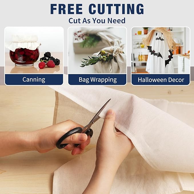 Cheese Cloths for Straining Reusable, 9Pcs Grade 100 Cheese Cloth 20 x 20 Inch, Ultra-fine Weaved Muslin Cloth with Hemmed Edges, Unbleached Cheesecloth for Straining, Juicing, Baking, Cheese Making