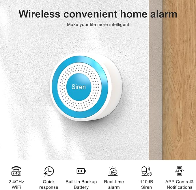 PGST Alarm System for Home Security,2025 Wireless Security Systems for House with Instant App Alerts,13Pcs with Door/Motion Sensors,Remote,Compatible with Alexa for Villa,Apartment,Kids Safety,Office
