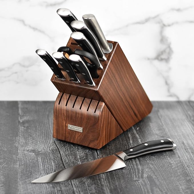 Wusthof Classic Ikon 10 Piece Knife Set with Walnut Block