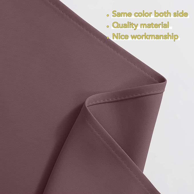 NICETOWN Swag Curtains for Living Room, Room Darkening Short Window Curtains for Kitchen Elegant Waterfall Curtain Shades for Kids Nursery Baby Room, 2 Panels, 36" x 63" x 18" per Panel, Dry Rose