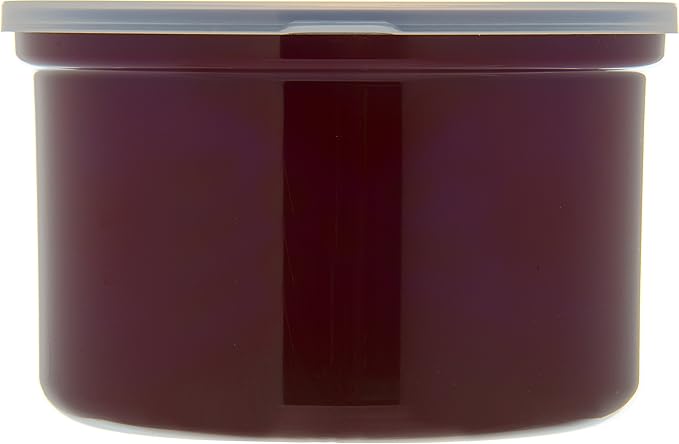 Carlisle FoodService Products Classic Round Storage Container Crock with Lid for Kitchen, Restaurants, Home, Plastic, 1.5 Quarts, Brown, (Pack of 6)