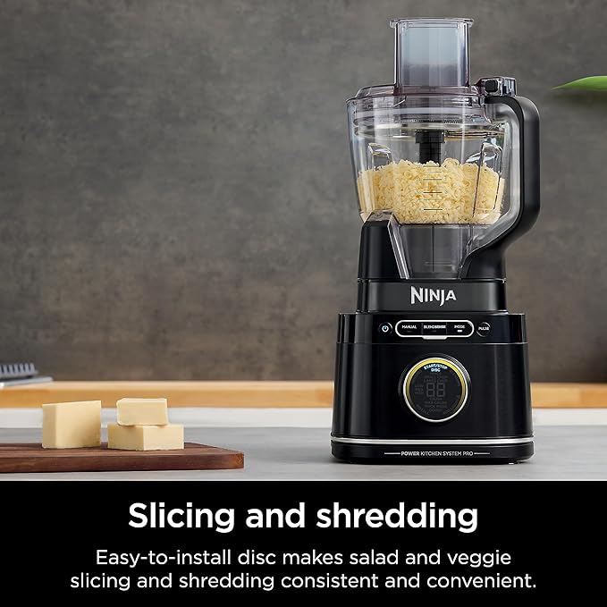 Ninja | All-in-One Blender and Food Processor | Best for Smoothies, Cookie Dough, Salsas, Cole Slaw and More | BlendSense Intelligence for Perfectly Smooth Results | 1800 Watt | Black | TB401