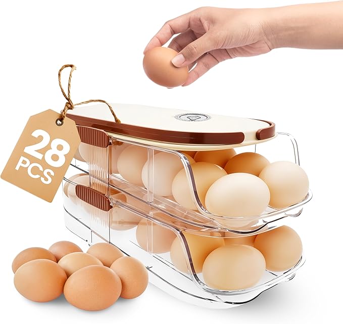 Auto Rolling Egg Holder for Fridge
