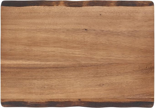 Rachael Ray Pantryware Wood Cutting Board / Wood Serving Board - 17 Inch x 12 Inch, Brown