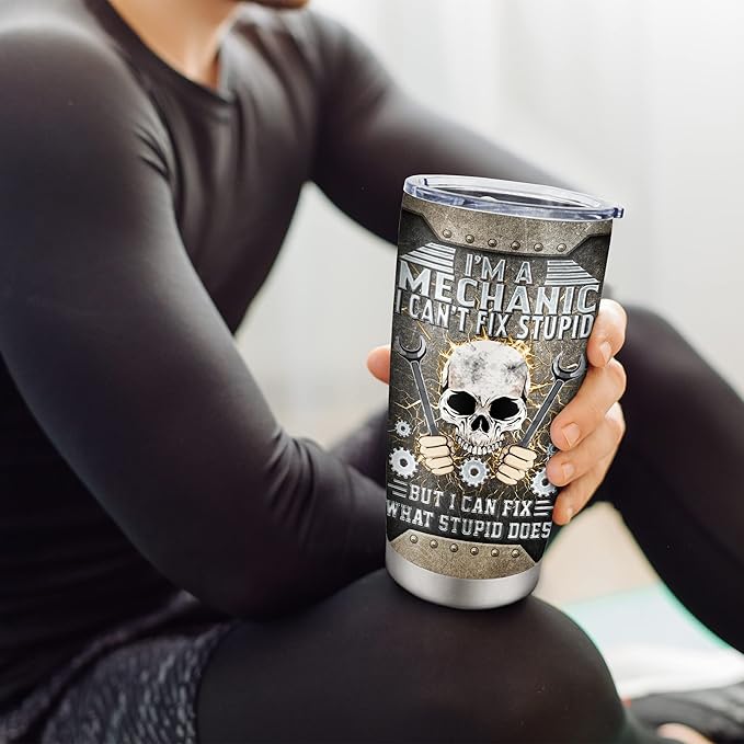 Mechanic Gifts Tumbler 20oz, Mechanic Gifts for Men, Mechanic Dad/Son/Husband Gift on Fathers Day/Christmas/Thanksgiving Day, Gift for Mechanics Men