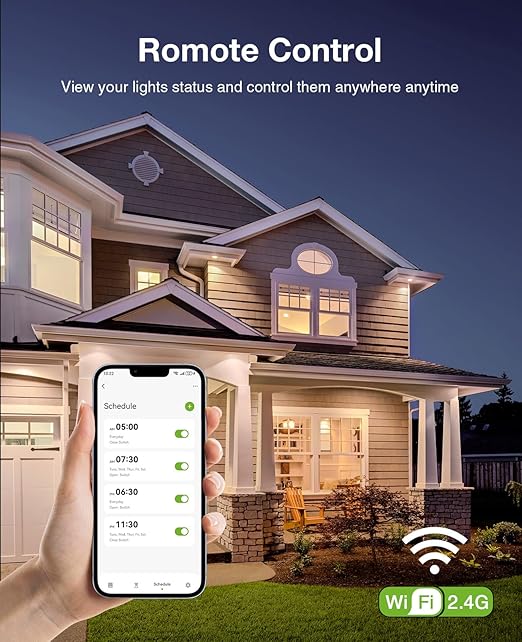 GHome Smart 3 Way Dimmer Smart Switch Can Work Separately Or Work with Traditional 3-Way Switch, Compatible with Alexa, Google Assistant, Neutral Wire Required, 2.4GHz WiFi Only, FCC Certified, 2 Pack
