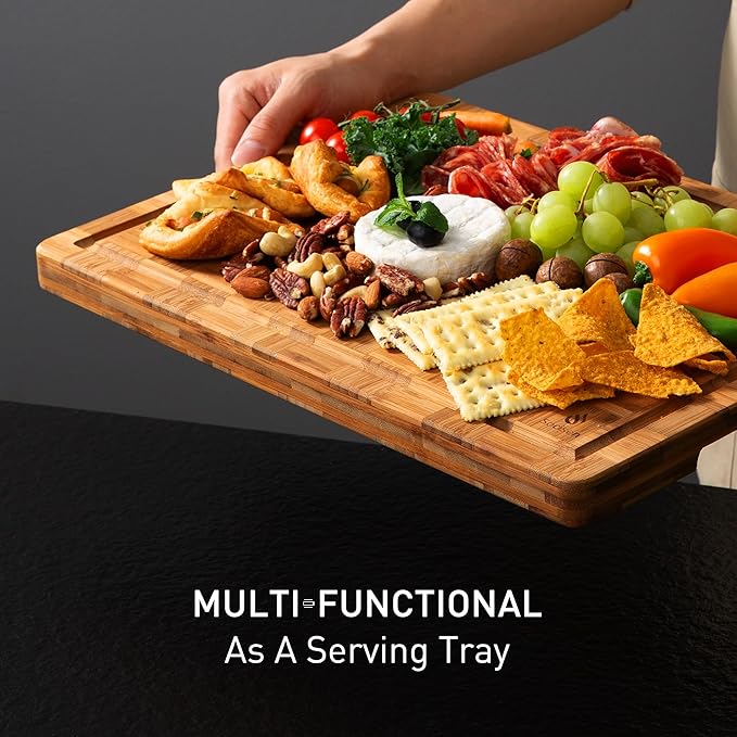 Bamboo Cutting Boards Non Toxic Wood Wooden Cutting Board for Kitchen Non Slip Christmas Xmas Birthday Law Step Stepmom Stepmother Have Everything Good Unique Useful Present
