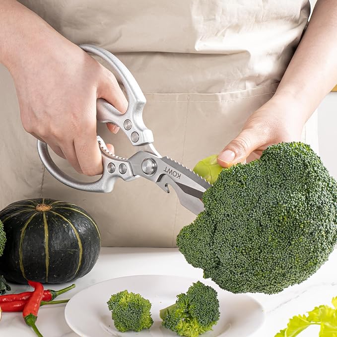 Profissional All Purpose Heavey Duty Stainless Steel Utility Ultra Sharp Scissors Seafood Kitchen Shears BBQ Meat Herbs Chicken Bones Cutting Scissors.
