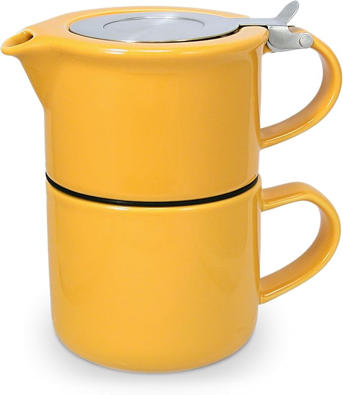 FORLIFE Tea for One with Infuser 14 ounces, Mandarin