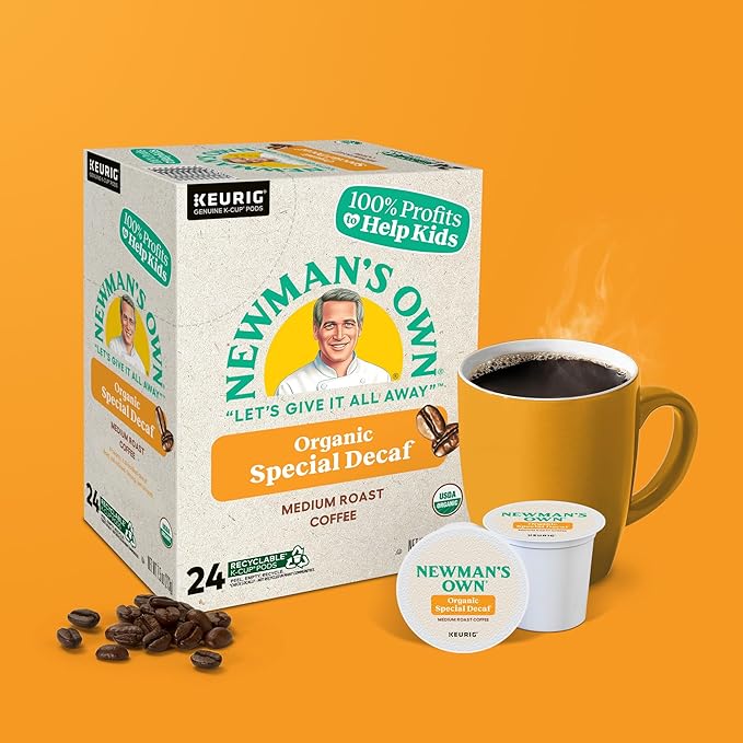 Newman's Own Organics Special Blend Decaf, Single-Serve Keurig K-Cup Pods, Medium Roast Coffee Pods, 96 Count