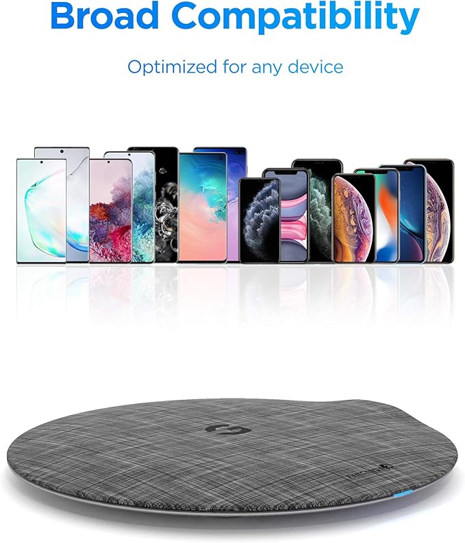Encased Fast Charge Wireless Charger for LG G7 ThinQ, LG G8 ThinQ, Rapid Quick Charge Qi Pad w/Charging Power Cable (Ac Adapter Sold Separately) Case Friendly Design (LG V40 ThinQ, LG V50, V60)