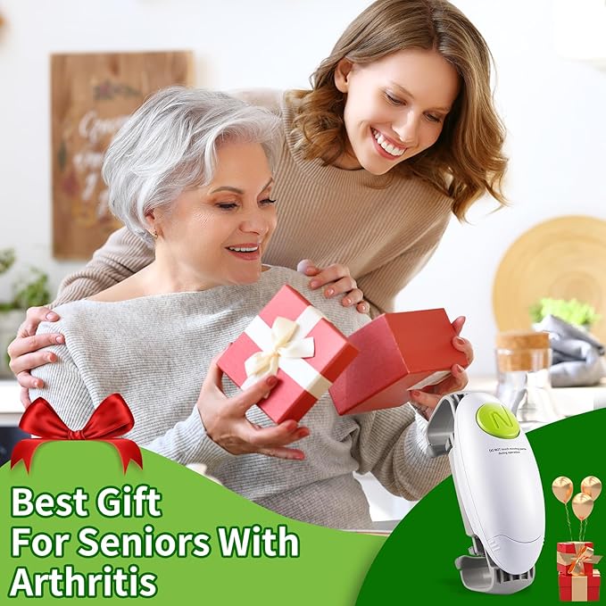Electric Jar Opener, One Touch Automatic Jar Opener with High Power Torque, Hand Free Bottle Jar Lid Openers for Women, Seniors, Arthritis Hands, Weak Hands and Chef, Best Kitchen Gadget for Home Use