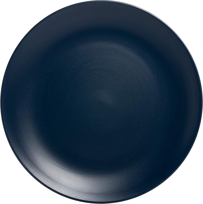 10 Strawberry Street Wazee Matte Coupe Dinnerware Set, 16 pc, Midnight Blue