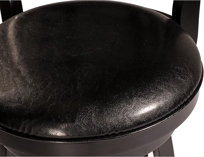 Hillsdale Fairfox 30.5" Wood Swivel Bar Height Stool, Black