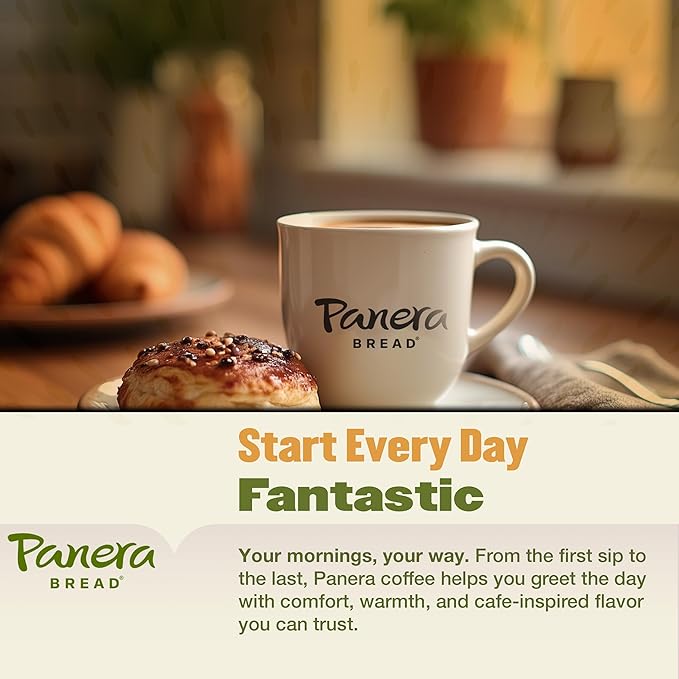 Panera Caramel Coffee Pods, Light Roast Cups, Keurig Compatible, Natural Caramel Flavor, 100% Arabica, Kosher, No Artificial Ingredients 60 Single Serve Pods (6 Packs of 10)