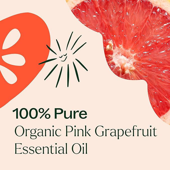 Plant Therapy Organic Pink Grapefruit Essential Oil 10 mL (1/3 oz) 100% Pure, Undiluted, Therapeutic Grade