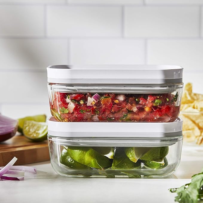 ZWILLING Fresh & Save 4-pc Small Glass Vacuum Sealer Food Storage Containers with Airtight Lids