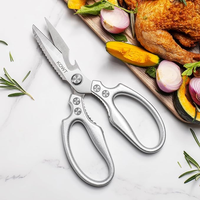 Profissional All Purpose Heavey Duty Stainless Steel Utility Ultra Sharp Scissors Seafood Kitchen Shears BBQ Meat Herbs Chicken Bones Cutting Scissors.