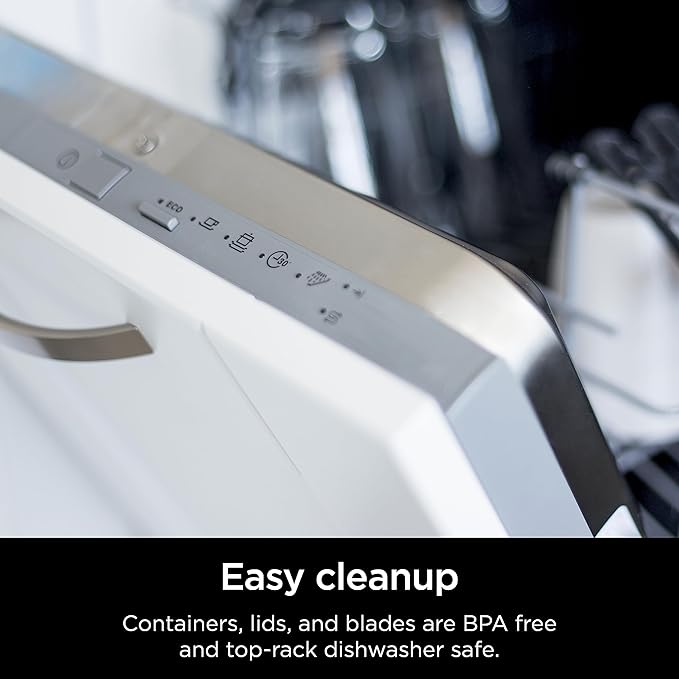 Ninja | All-in-One Blender and Food Processor | Best for Smoothies, Cookie Dough, Salsas, Cole Slaw and More | BlendSense Intelligence for Perfectly Smooth Results | 1800 Watt | Black | TB401