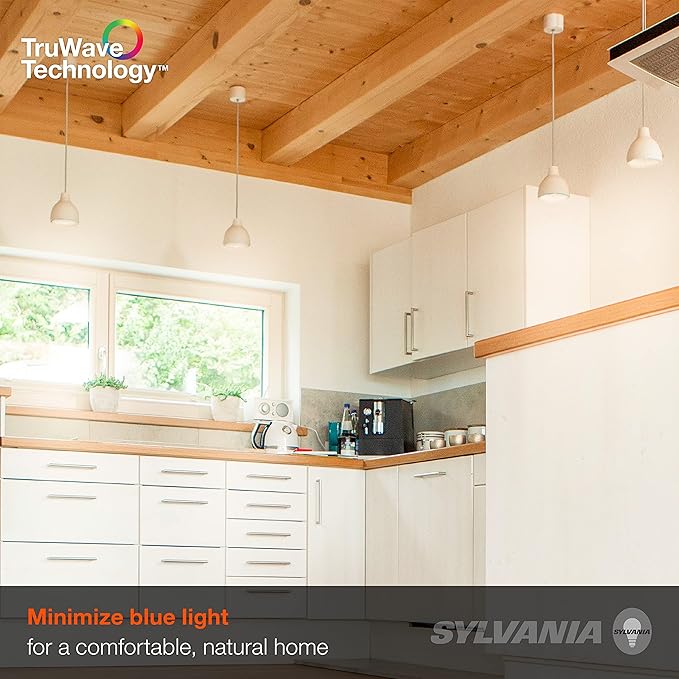 SYLVANIA LED TruWave Natural Series A19 Light Bulb, 40W Equivalent, Efficient 5.5W, Dimmable, 450 Lumens (40805), Soft White ( 6 Count )
