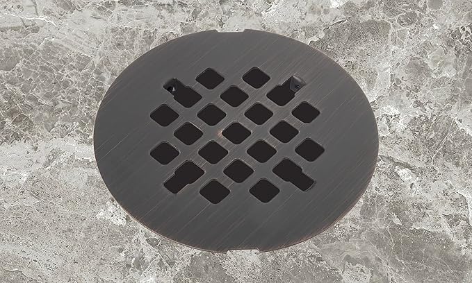 Artiwell 4-1/4” OD Snap-in Shower Drain Cover, Round Shower Drain Strainer Grid, Replacement Cover, Designed for Long-Lasting