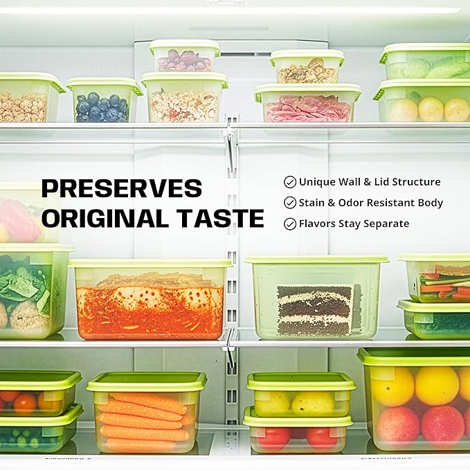 LocknLock HLE5600 Fresh-Block Plastic Food Storage Container with Lid for Fruits, Veggies, Produce, Meal Prep, Leftovers, BPA-Free, Airtight, Leakproof, Microwave, Dishwasher, Freezer-Safe, 3.2L