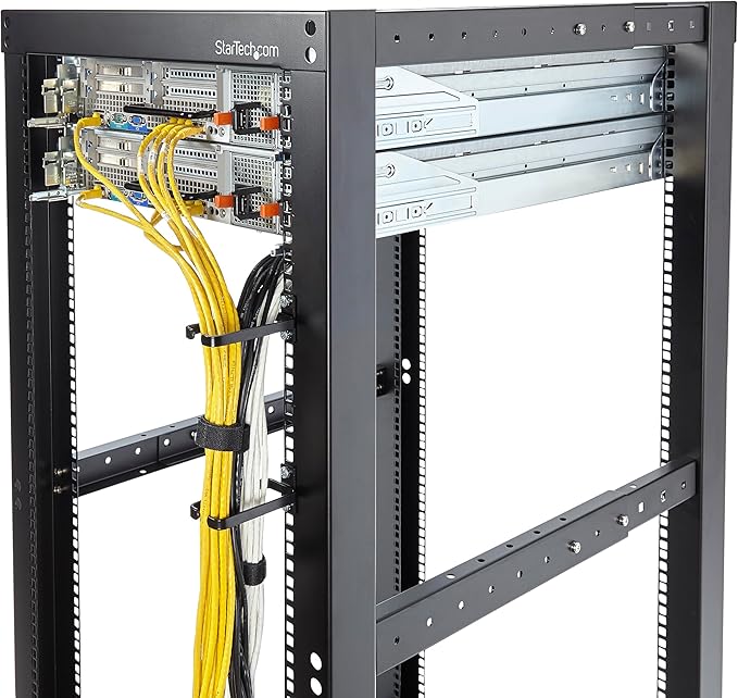 StarTech.com 5-Pack 1U Vertical Cable Management D-Ring Hooks, Cable Manager for 19" Server Racks/Cabinets, Wire Organizers