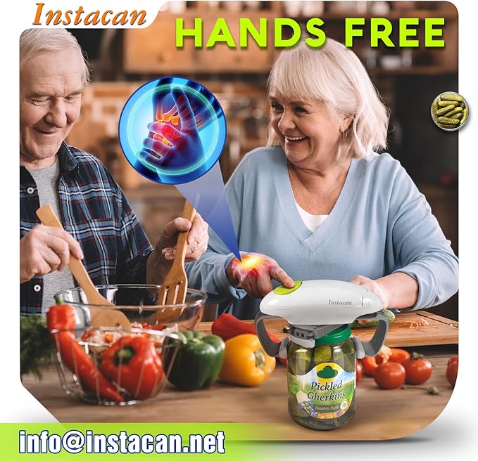 Higher Torque and One Touch Electric Jar Opener Easy Remove Almost Size Lid with Auto-Off, Powerful Bottle Opener for Arthritic Hands, Automatic Jar Opener for Weak Hands and Seniors (White)