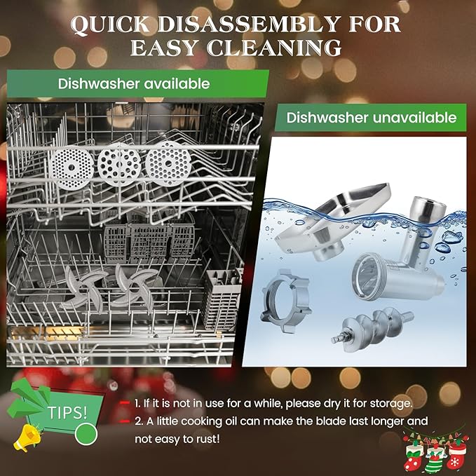 Huanyu Commercial Heavy Duty Meat Grinder - 1.3HP Bone Grinder for Pet Food, Stainless Steel with Touchscreen, Effortless Meat & Bone Processing, #12