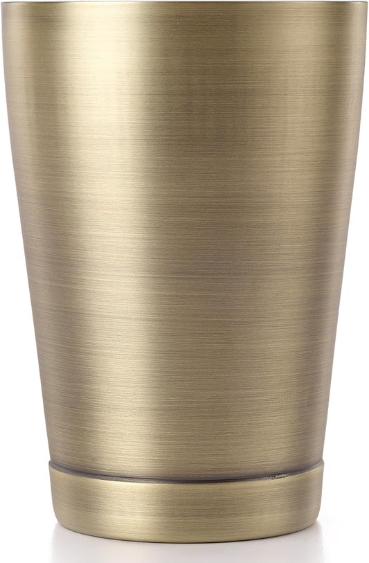 Barfly Cocktail Shaker Tin, Small 18 oz (532 ml), Antique Gold