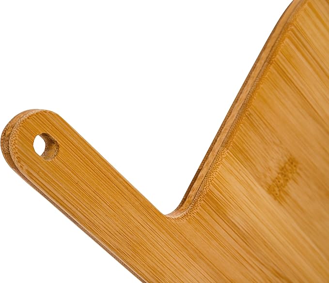 Camco Life is Better at The Campsite Retro RV Shaped Bamboo Wood Cutting Board for Food Prep-Doesn't Dull Knives, Resists Moisture (53089)