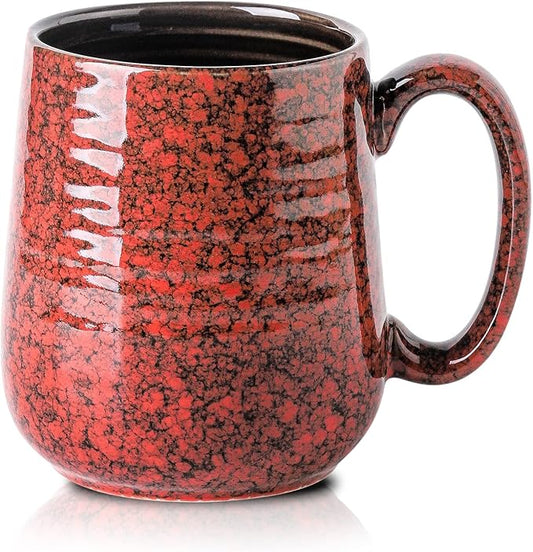 Hasense Large Coffee Mug, Coffee Cup Ceramic for Men and Women, 20 oz Stoneware Mug for Tea Soup Milk as Gifts, Dishwasher and Microwave Safe(Red)