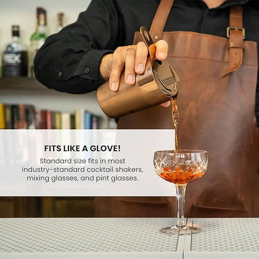 A Bar Above Antique Copper Hawthorne Strainer Cocktail, Bar Strainer Cocktail, with High-Density Spring, Mirrored Antique Copper Drink Strainer, Cocktail Strainer, for Boston Shakers & Mixing Glasses