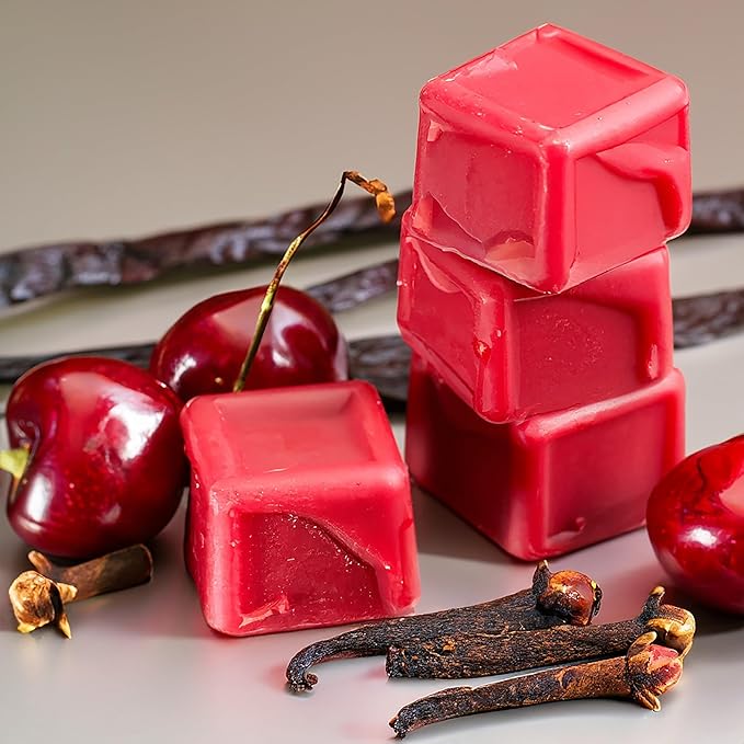 Black Cherry Strongly Scented Hand Poured Vegan Wax Melts, 12 Scented Wax Cubes, 6.4 Ounces in 2 x 6-Packs