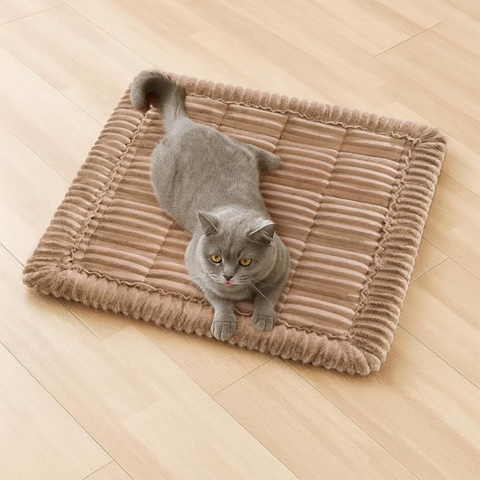 FUNNY FUZZY Pet Couch Covers for Sofa, Flannel Dog Couch Cover for Dogs Washable, Sofa Cover Furniture Protector Pet-Friendly Sofa Cover for Dogs & Kids (Light Brown, 19.7"×19.7")