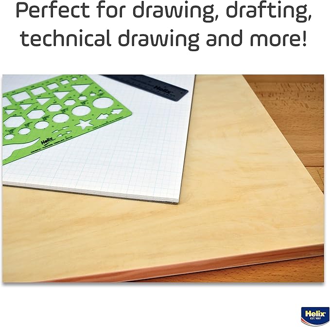Helix - Wooden Lightweight Drawing Board - 20 x 26 Inch - Metal Edge - Drafting, Art, Sketching and Tracing