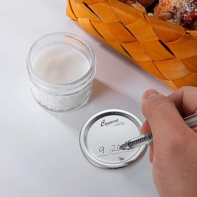 200- Count,Regular Mouth Canning Lids for Ball, Kerr Jars - Split-Type Metal Mason Jar Lids for Canning - Food Grade Material, 100% Fit & Airtight for Regular Mouth Jars (200 Pack Regular Lids)