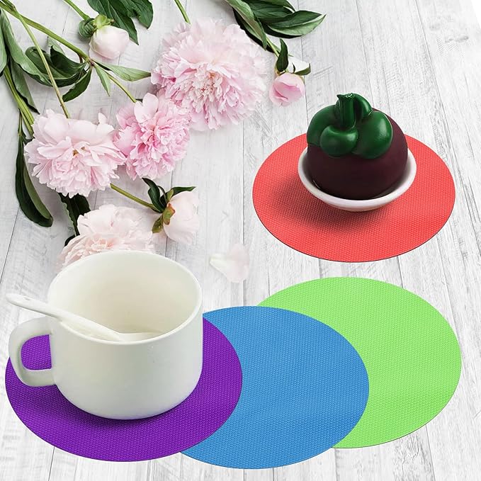 Rubber Jar Opener, 4PCS Jar Opener for Weak Hands, Rubber Jar Opener Gripper Pad for Seniors with Arthritis, Heat Insulation Kitchen Coasters