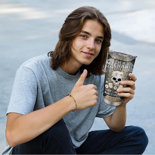 Mechanic Gifts Tumbler 20oz, Mechanic Gifts for Men, Mechanic Dad/Son/Husband Gift on Fathers Day/Christmas/Thanksgiving Day, Gift for Mechanics Men
